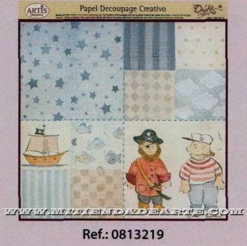 Decoupage paper 0813219 Infant blue sailor 30x30 cm. Dayka