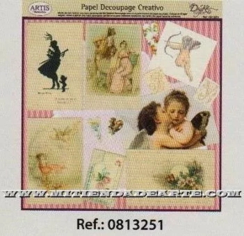 Decoupage paper 0813251 Cards vintage 30x30 cm. Dayka