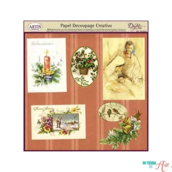 Papier do decoupage 0813283 Bonne Année 32x31 cm. Dayka
