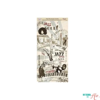 Papel de Decoupage 0813926 Jazz & Soul 62x32 cm. Dayka