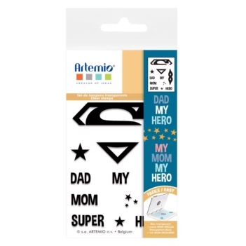 Super Papa Maman Tampons Transparents Artemio