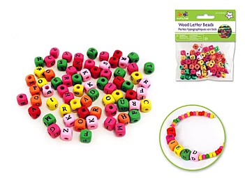 Koraliki Drewniane Kolorowy Alfabet MultiCraft 8mm