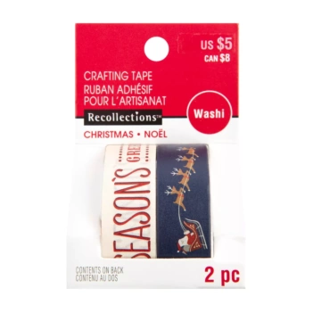 Set van 5 washi-banden Rode en Gouden Kerstherinneringen