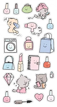 Puffy Stickers So Cute Beauty Artemio

