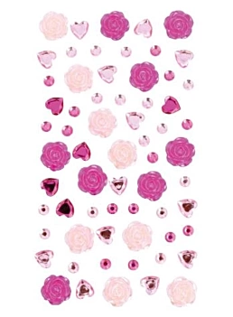 Adesivi 3D cuori rosa Artemio