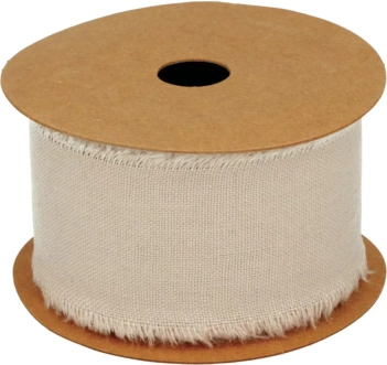 Artemio Nastro di cotone beige 38mm