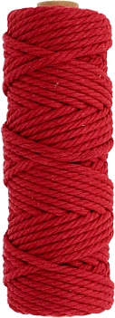 Artemio donkerrood katoenen touw 4mm