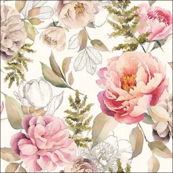 Servilletas de papel Floral Mix Blue 33x33cm