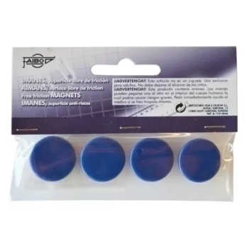 Set mit 4 blauen Magneten Faibo 20 mm