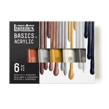 Liquitex 6 acrylics set Basics metallic and iridescent 118ml