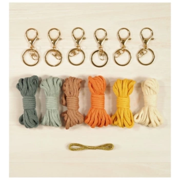 Kit 6 llaveros de macramé Artemio