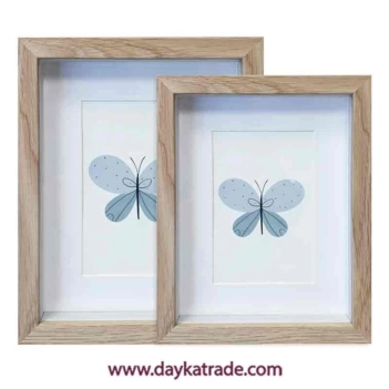 Marco portafotos de madera con cristal Dayka 22x17cm