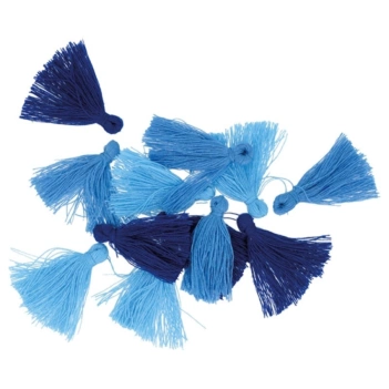 Set 12 tassels Azul Artemio