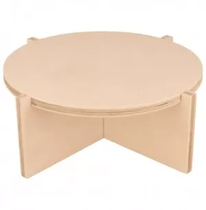 Ensemble de 3 supports de plantes ronds en bois Artemio