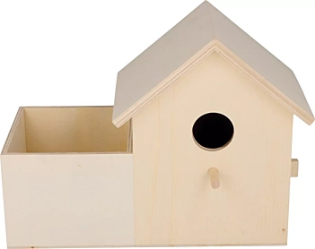 Casita de pájaros de madera con 1 compartimento Artemio