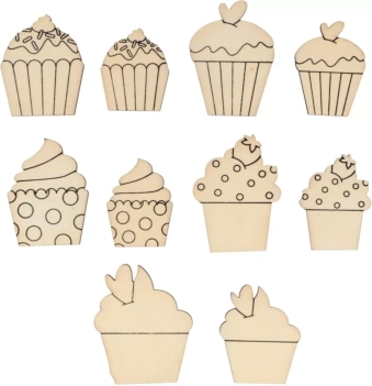 Artemio Cupcakes fustellati in legno
