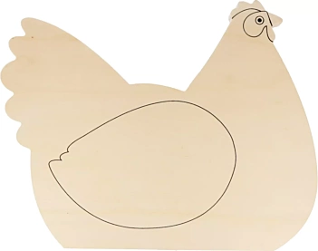Silueta de madera Gallina Artemio