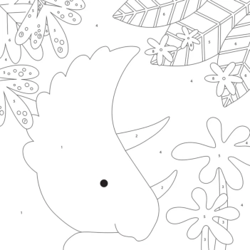 Kit en tissu pour peindre par numéros Artemio Dinosaure