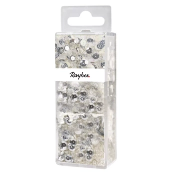 Cuentas de Vidrio Plata Rayher 80g