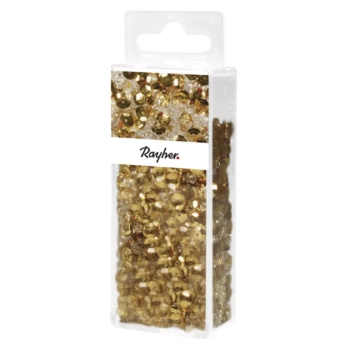 Cuentas de Vidrio Oro Rayher 80g
