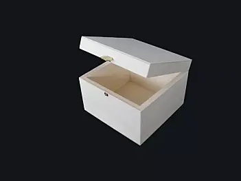 Scatola in legno di pioppo nero con chiusura