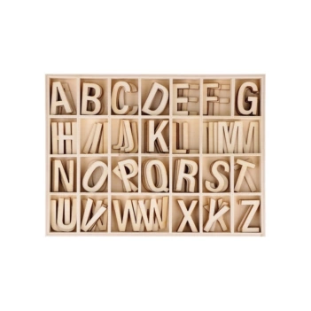 Abecedario de madera Artemio 3cm
