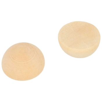 Set di 30 mezze sfere in legno Artemio