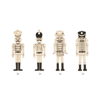 Artemio Die-cuts aus Holz Soldaten  
