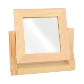 Specchio in legno con supporto Artemio