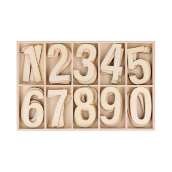 Números de madera Artemio 6cm