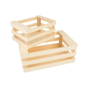Set 2 cajas de madera Artemio