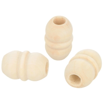 Set 3 cuentas de madera pequeñas Artemio