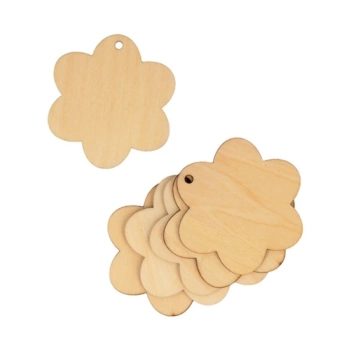 Artemio Set 6 Holzetiketten Blume 