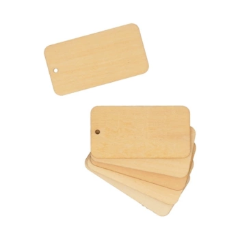 Set 6 etiquetas de madera Rectangulares Artemio