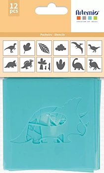 Artemio dinosaurussen stencil sjabloon set