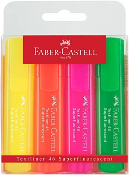 Faber-Castell Case 4 Textliner 46 Superfluorescent Markers 