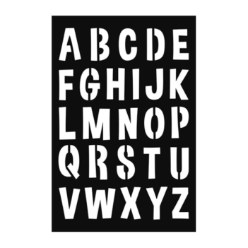 Artemio Stencil Alphabet  10x15cm