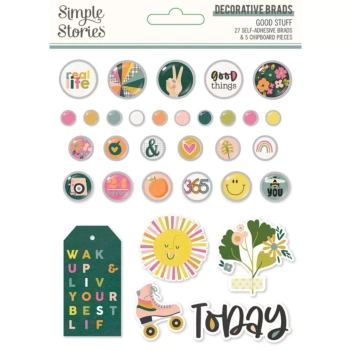 Simple Stories Good Stuff Set van Brads en Tags