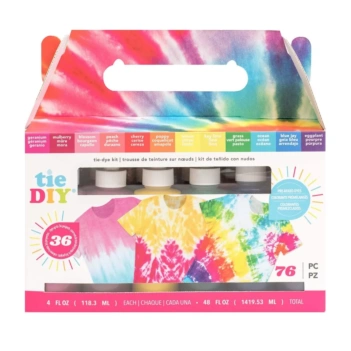 REACONDICIONADO **20%** Kit para Tie Dye American Crafts 76pc