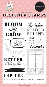 Carta Bella Flower Garden Set Transparante Stempels Bloom Grow
