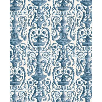 Papel Grottesche azul da Tassotti