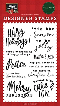 Sellos Transparentes Enjoy The Season Happy Christmas Carta Bella