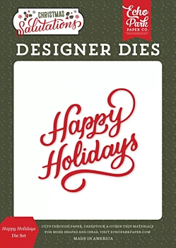 Troqueles Happy Holidays Salutations Christmas Echo Park