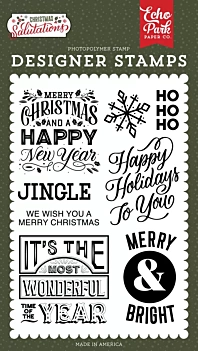 Sellos Happy Holidays To You Salutations Christmas Echo Park