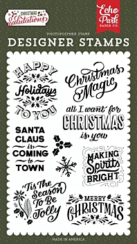 Sellos Making Spirits Bright Salutations Christmas Echo Park