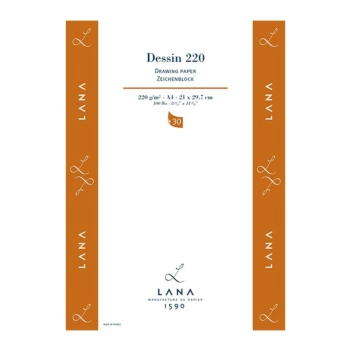 Bloc de dibujo grano fino Dessin Lana A5 220g/m²
