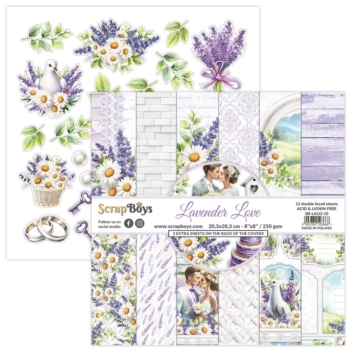 Scrap Boys Lavender Love Scrapbooking Set 20x20cm