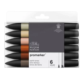 Set 6 Promarker Earth Tones Winsor and Newton