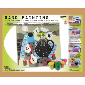 Kit Pintar con Arenas de Colores Bodegón Naif Cerezas Arenart 38x38cm