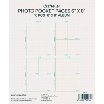 Square Ring Binder Kraft Scrapbook Album // 48 Pages // Folder